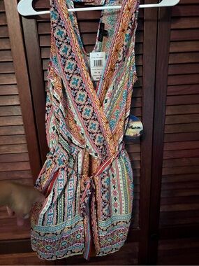 BeBop Multicolor Printed Sleeveless Romper
